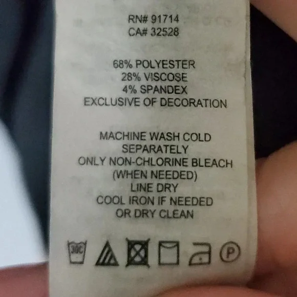 Armani Exchange Dress Women's Size Small Gray Black Knee Length 3/4 Sleeve - Picture 6 of 12